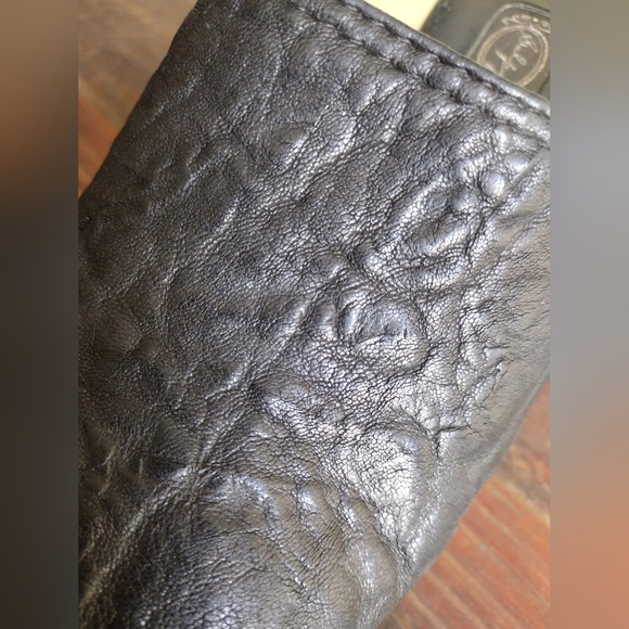 Salpy Black Leather Studded Open Toe Wedge Mules Size 9 - Picture 5 of 11